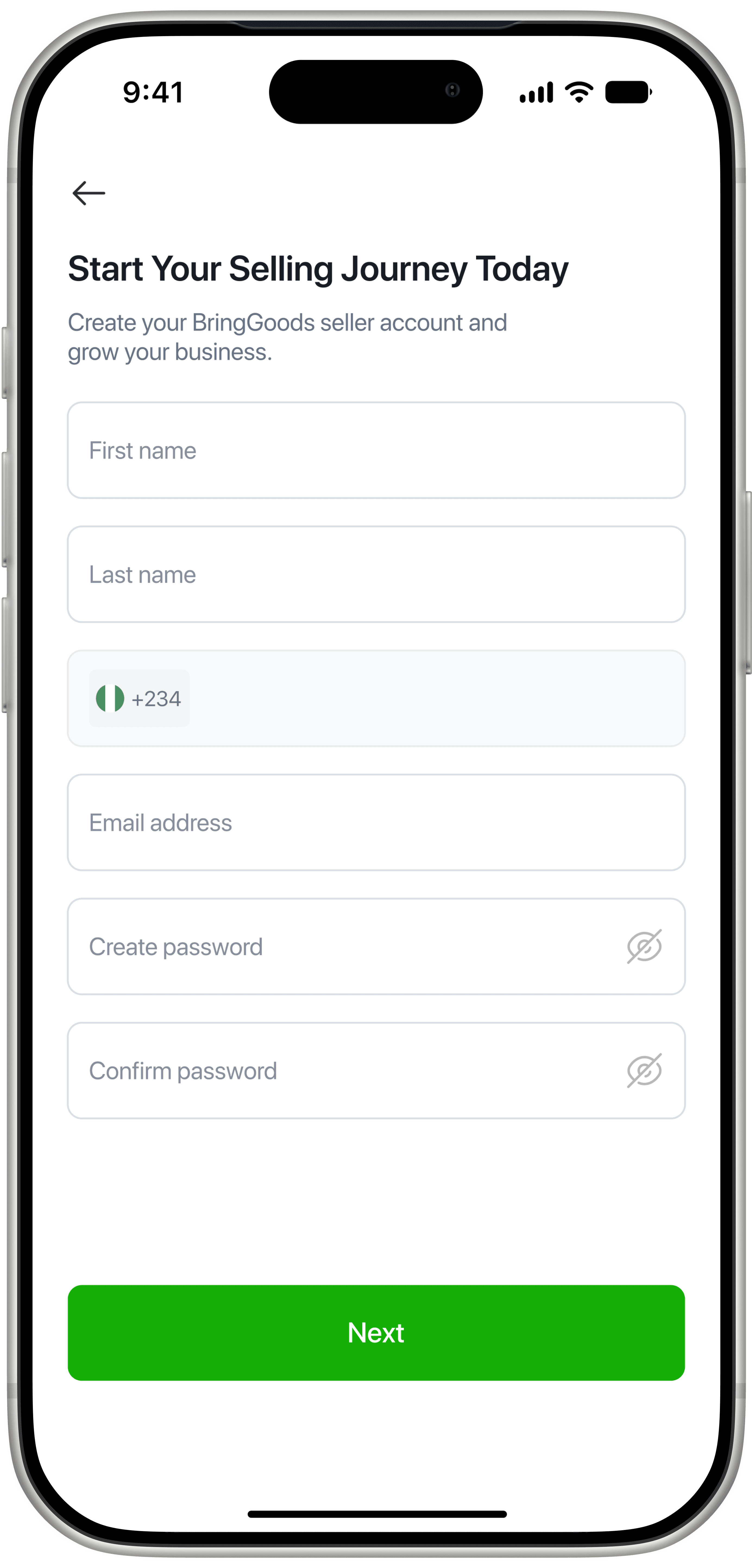Create your account
