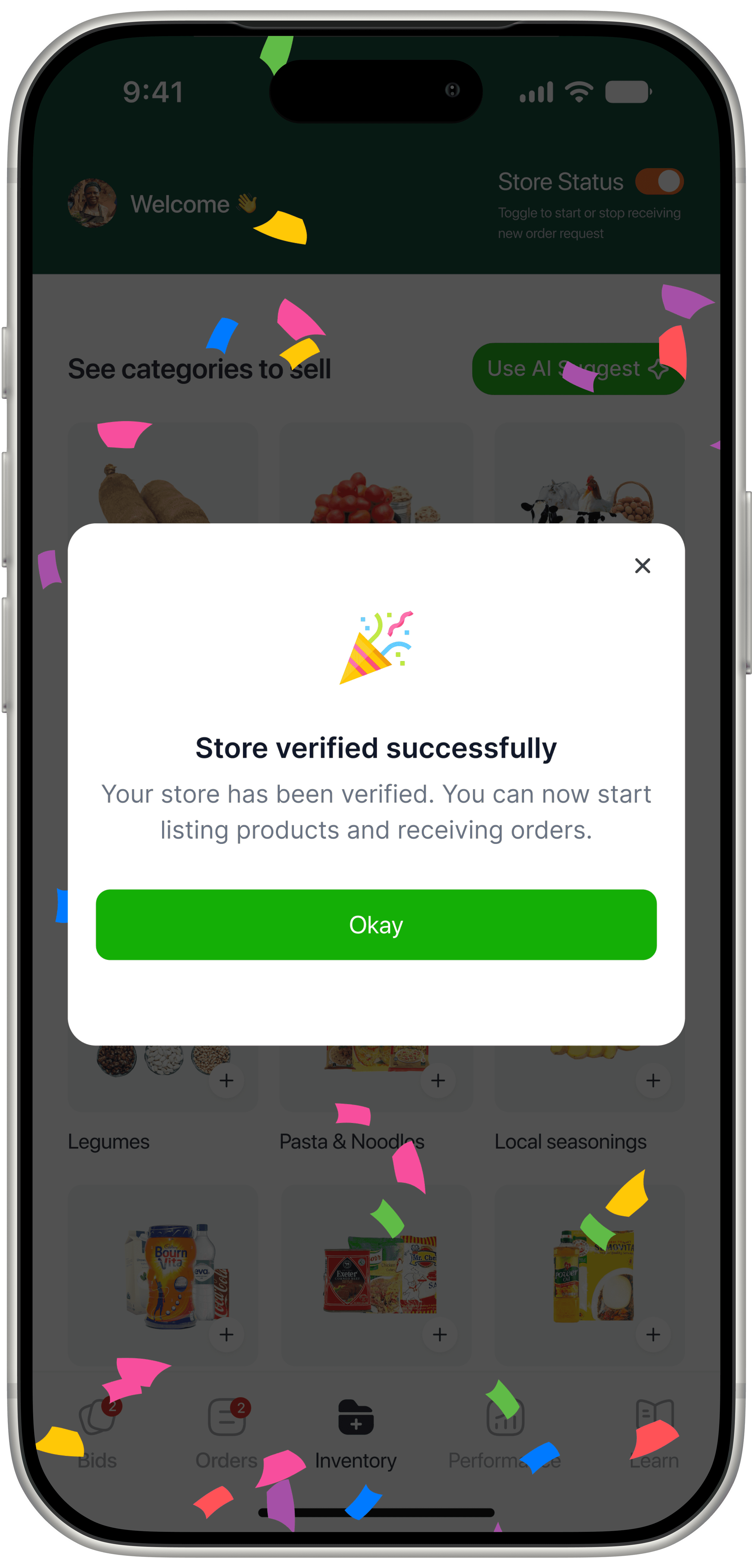 Store verified
